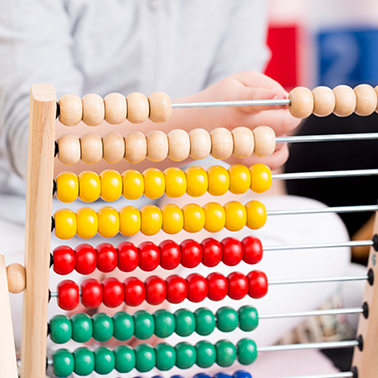 Girl Using Abacus